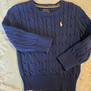 Polo by Ralph Lauren Men's Blue Cable Knit Sweater